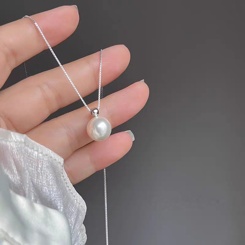 Pearl Trim Chain - Collar de perlas de Plata de