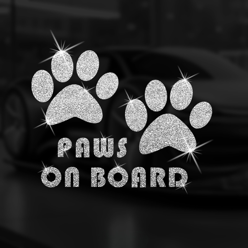 Glitter Vinyl Roll - PAWS ON BOARD - Adhesivo de