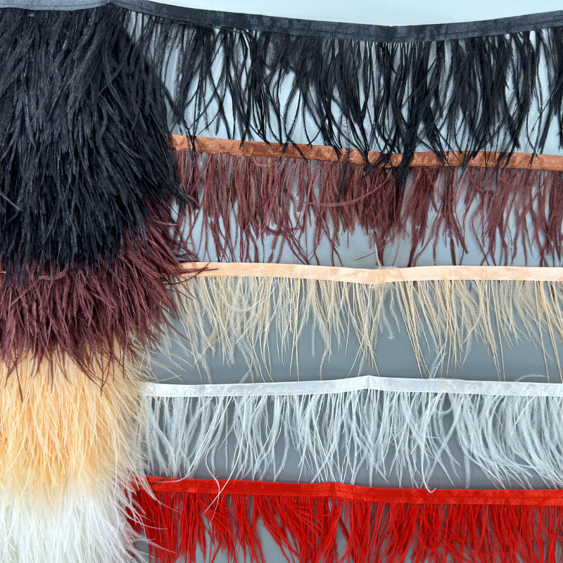 Fringe Ribbon Sewing - Cinta de Plumas de Avestruz Coloridas