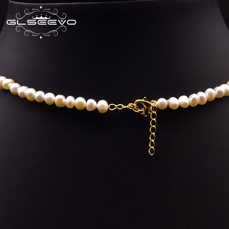 GLSEEVO-collar corto de perlas - Pearl Trim Chain reseña y precio