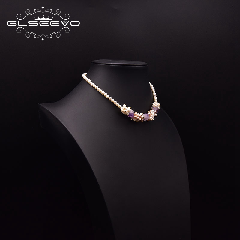 GLSEEVO-collar corto de perlas - Pearl Trim Chain reseña y precio
