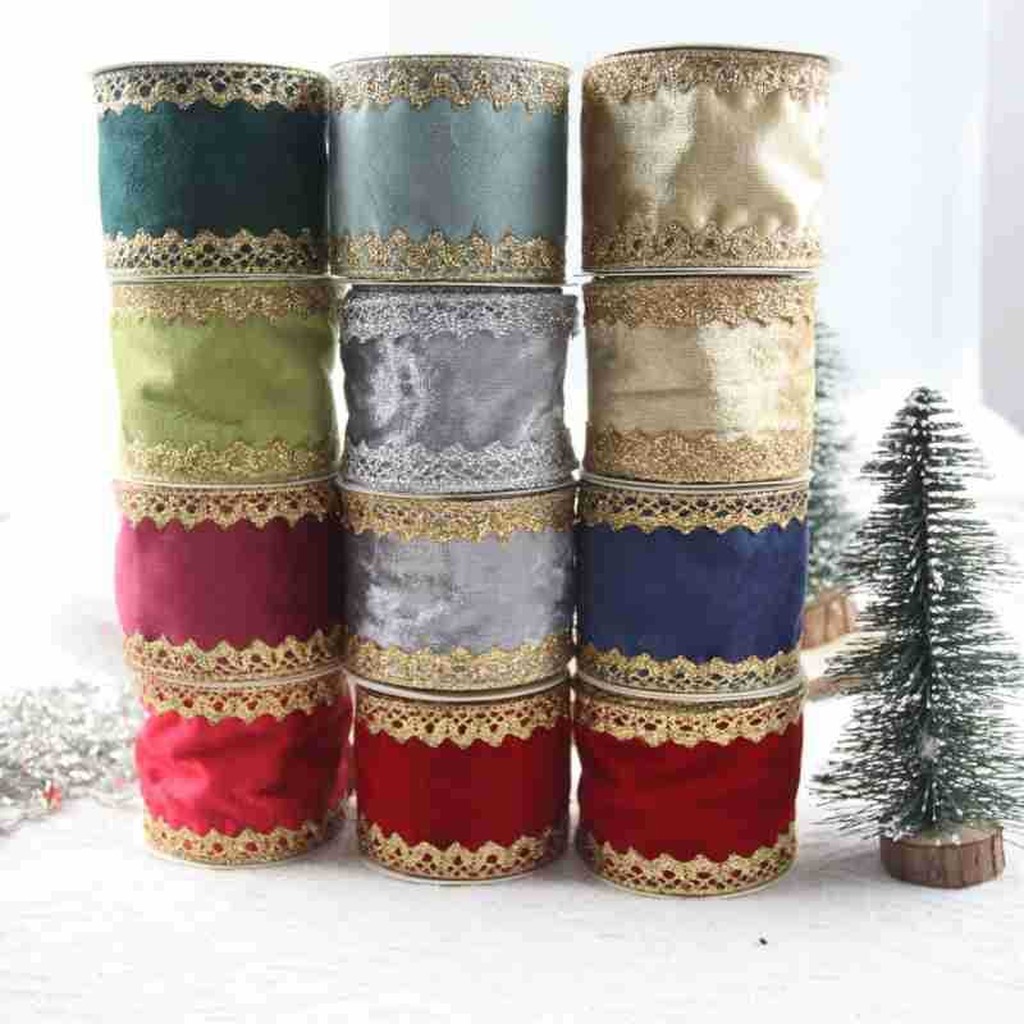 Cinta de tela con alambre, cin - Velvet Ribbon Roll reseña y precio