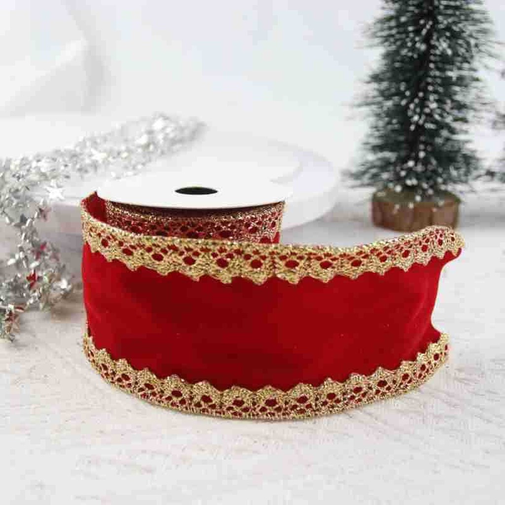 Cinta de tela con alambre, cin - Velvet Ribbon Roll reseña y precio