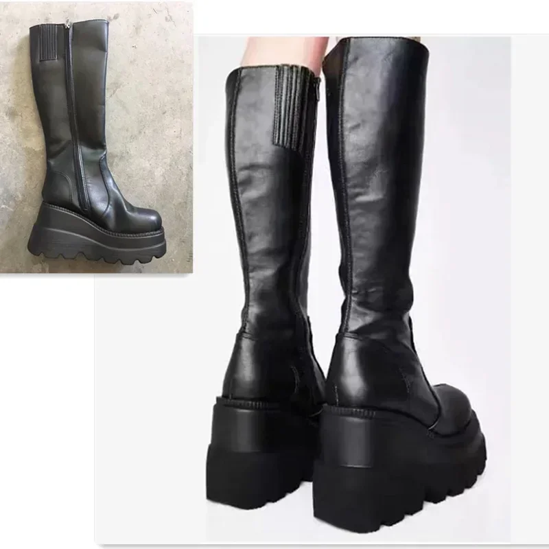 Botas de plataforma Punk para  - Guipure Lace Panel reseña y precio