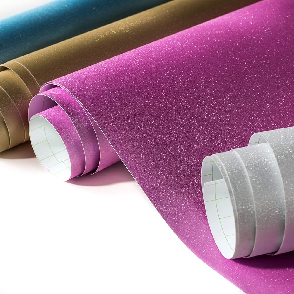 Vinilo Adhesivo Brillante Inte - Glitter Vinyl Roll reseña y precio
