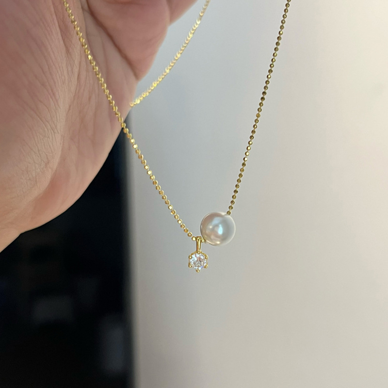 Nuevo Collar de Plata de Ley 9 - Pearl Trim Chain reseña y precio