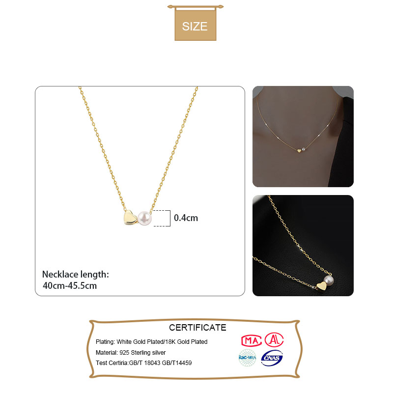TrustDavis Plata de Ley 925 au - Pearl Trim Chain reseña y precio