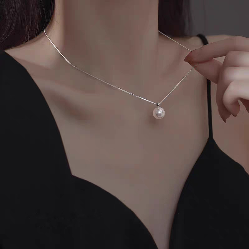 Collar de perlas de Plata de L - Pearl Trim Chain reseña y precio