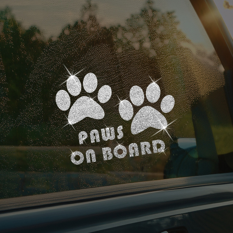 PAWS ON BOARD - Adhesivo de vi - Glitter Vinyl Roll reseña y precio