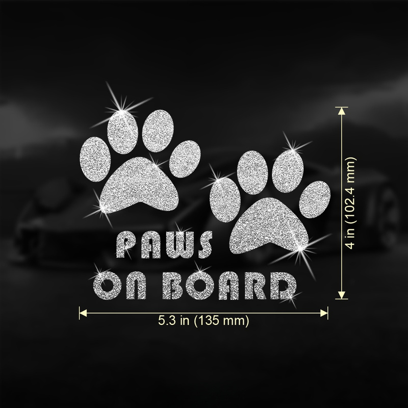 PAWS ON BOARD - Adhesivo de vi - Glitter Vinyl Roll reseña y precio