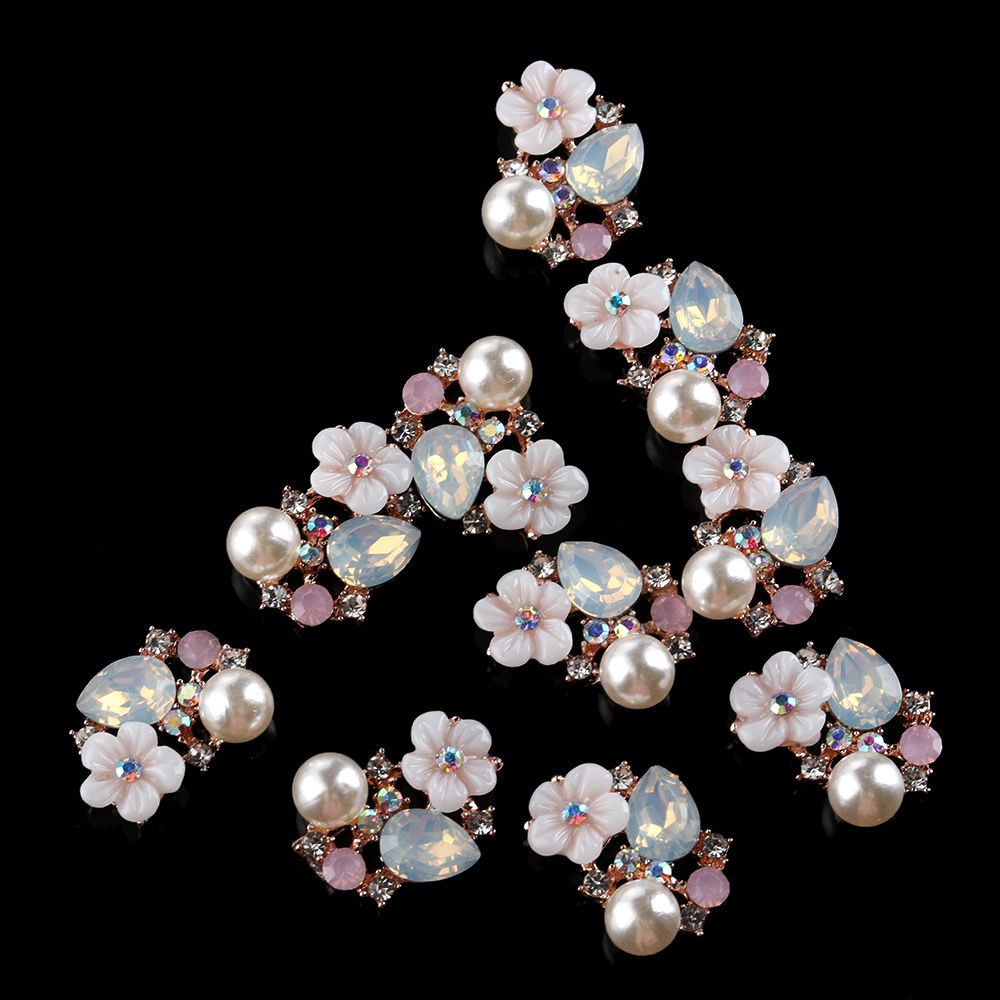 10 piezas de botones de flor p - Sew On Rhinestone reseña y precio