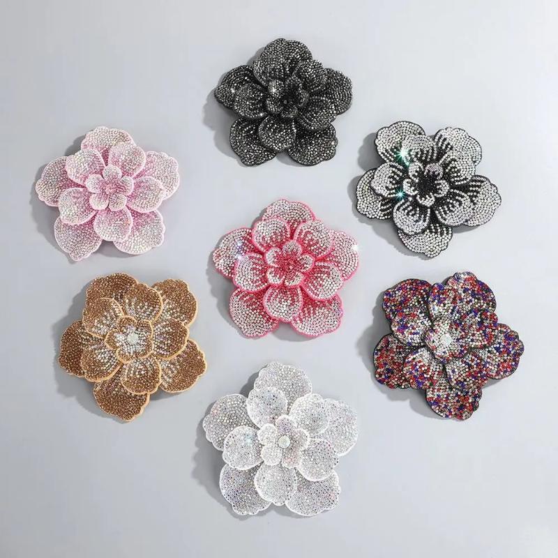 1 pieza de apliques florales t - Sew On Rhinestone reseña y precio