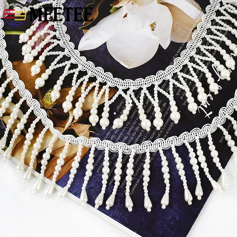 1/2 yardas de perlas con cuent - Fringe Ribbon Sewing reseña y precio